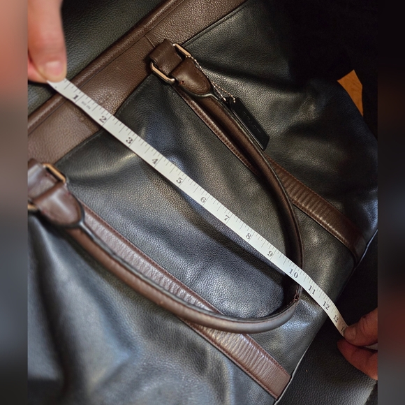 Vintage Coach Black and Brown Leather Tote Bag - Picture 3 of 16